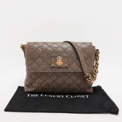 Marc Jacobs Light Brown Quilted Leather Flap Chain Shoulder Bag