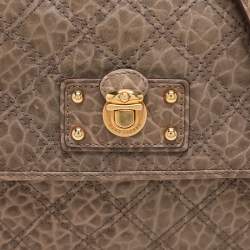 Marc Jacobs Light Brown Quilted Leather Flap Chain Shoulder Bag