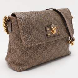 Marc Jacobs Light Brown Quilted Leather Flap Chain Shoulder Bag