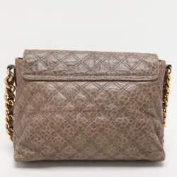 Marc Jacobs Light Brown Quilted Leather Flap Chain Shoulder Bag