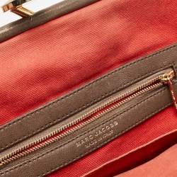 Marc Jacobs Brown Quilted Leather Stam Satchel