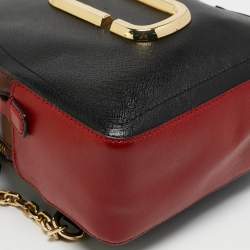 Marc Jacobs Black/Red Leather Pack Shot Backpack
