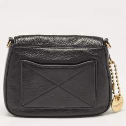 Marc Jacobs Black Leather Recruit Nomad Saddle Shoulder Bag