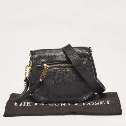 Marc Jacobs Black Leather Recruit Nomad Saddle Shoulder Bag