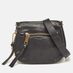 Marc Jacobs Black Leather Recruit Nomad Saddle Shoulder Bag