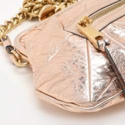 Pre Owned Marc Jacobs Rose Gold Leather Stam Shoulder Bag