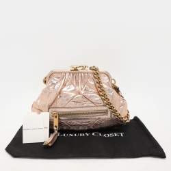 Pre Owned Marc Jacobs Rose Gold Leather Stam Shoulder Bag