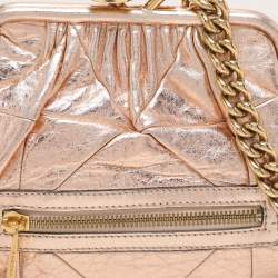 Pre Owned Marc Jacobs Rose Gold Leather Stam Shoulder Bag