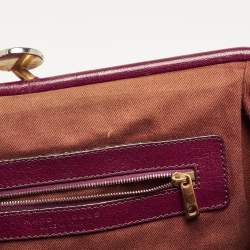 Marc Jacobs Purple Quilted Leather Stam Satchel