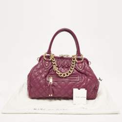 Marc Jacobs Purple Quilted Leather Stam Satchel