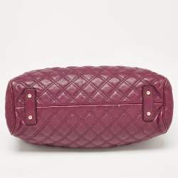 Marc Jacobs Purple Quilted Leather Stam Satchel
