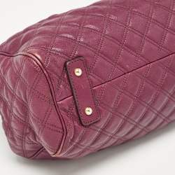 Marc Jacobs Purple Quilted Leather Stam Satchel