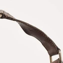 Marc Jacobs Brown Eyelet Quilted Patent Leather Hobo