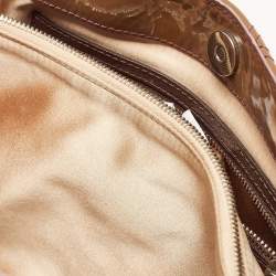 Marc Jacobs Brown Eyelet Quilted Patent Leather Hobo