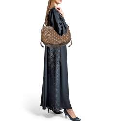 Marc Jacobs Brown Eyelet Quilted Patent Leather Hobo