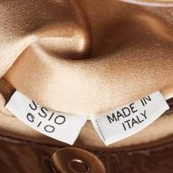 Marc Jacobs Brown Eyelet Quilted Patent Leather Hobo