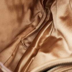 Marc Jacobs Brown Eyelet Quilted Patent Leather Hobo