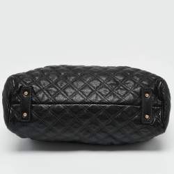 Marc Jacobs Black Quilted Leather Stam Satchel