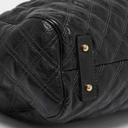 Marc Jacobs Black Quilted Leather Stam Satchel