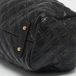 Marc Jacobs Black Quilted Leather Stam Satchel