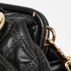 Marc Jacobs Black Quilted Leather Stam Satchel