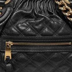 Marc Jacobs Black Quilted Leather Stam Satchel