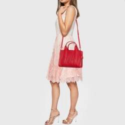 Marc Jacobs Red Leather Small The Tote Bag
