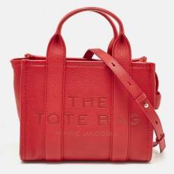 Marc Jacobs Red Leather Small The Tote Bag