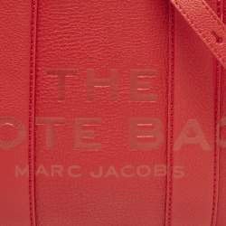Marc Jacobs Red Leather Small The Tote Bag