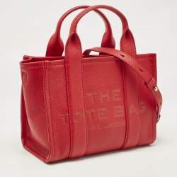 Marc Jacobs Red Leather Small The Tote Bag
