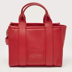 Marc Jacobs Red Leather Small The Tote Bag