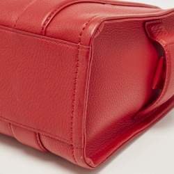 Marc Jacobs Red Leather Small The Tote Bag