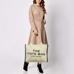 Marc Jacobs Cream Canvas Large The Tote Bag