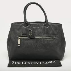Marc Jacobs Black Leather Large Recruit East West Tote