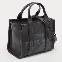 Pre Owned Marc Jacobs Black Leather Small The Tote Bag