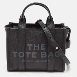 Pre Owned Marc Jacobs Black Leather Small The Tote Bag