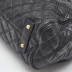 Marc Jacobs Black Quilted Leather Stam Satchel