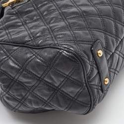 Marc Jacobs Black Quilted Leather Stam Satchel