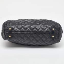 Marc Jacobs Black Quilted Leather Stam Satchel