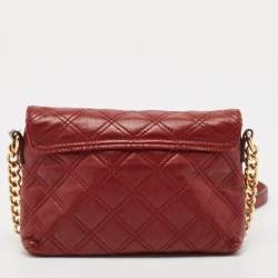 Marc Jacobs Red Quilted Leather Single Shoulder Bag
