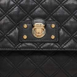 Marc Jacobs Black Quilted Leather Eugenie Clutch