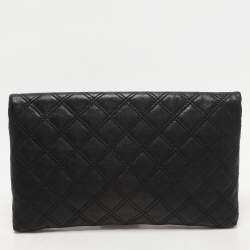 Marc Jacobs Black Quilted Leather Eugenie Clutch