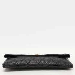 Marc Jacobs Black Quilted Leather Eugenie Clutch