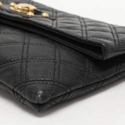 Marc Jacobs Black Quilted Leather Eugenie Clutch