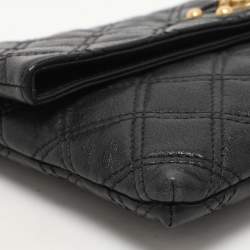 Marc Jacobs Black Quilted Leather Eugenie Clutch