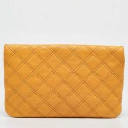 Marc Jacobs Mustard Quilted Leather Eugenie Clutch