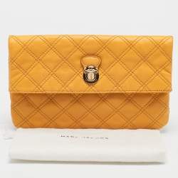 Marc Jacobs Mustard Quilted Leather Eugenie Clutch