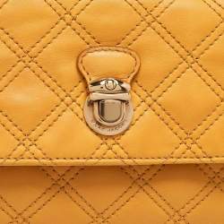 Marc Jacobs Mustard Quilted Leather Eugenie Clutch