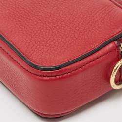 Marc Jacobs Red Leather Recruit Camera Crossbody Bag