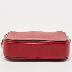Marc Jacobs Red Leather Recruit Camera Crossbody Bag